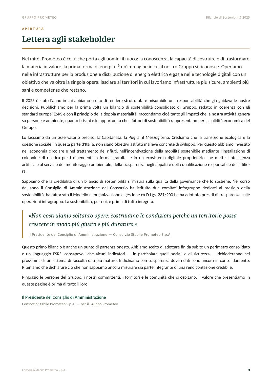 Bilancio di Sostenibilità 2025 — pagina 3