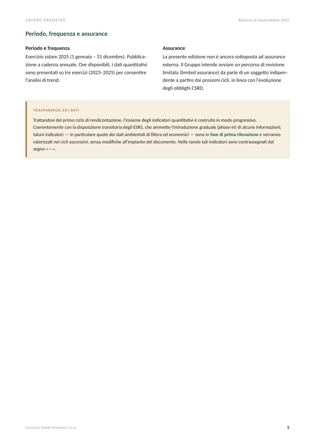 Bilancio di Sostenibilità 2025 — pagina 5