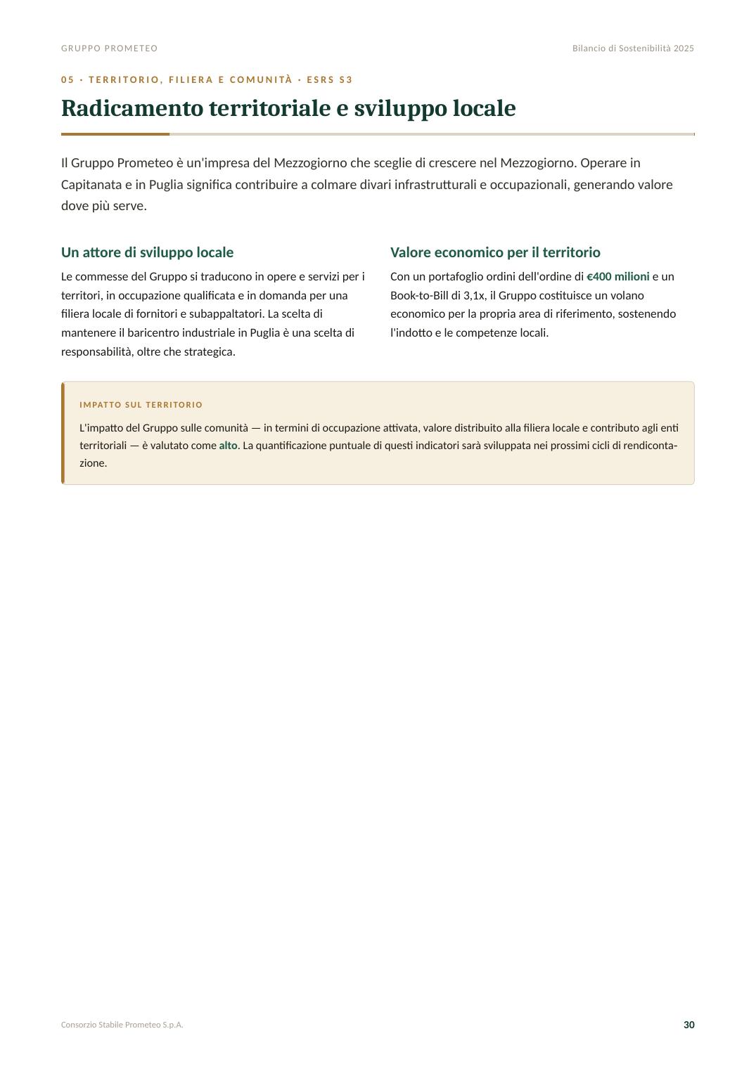 Bilancio di Sostenibilità 2025 — pagina 30