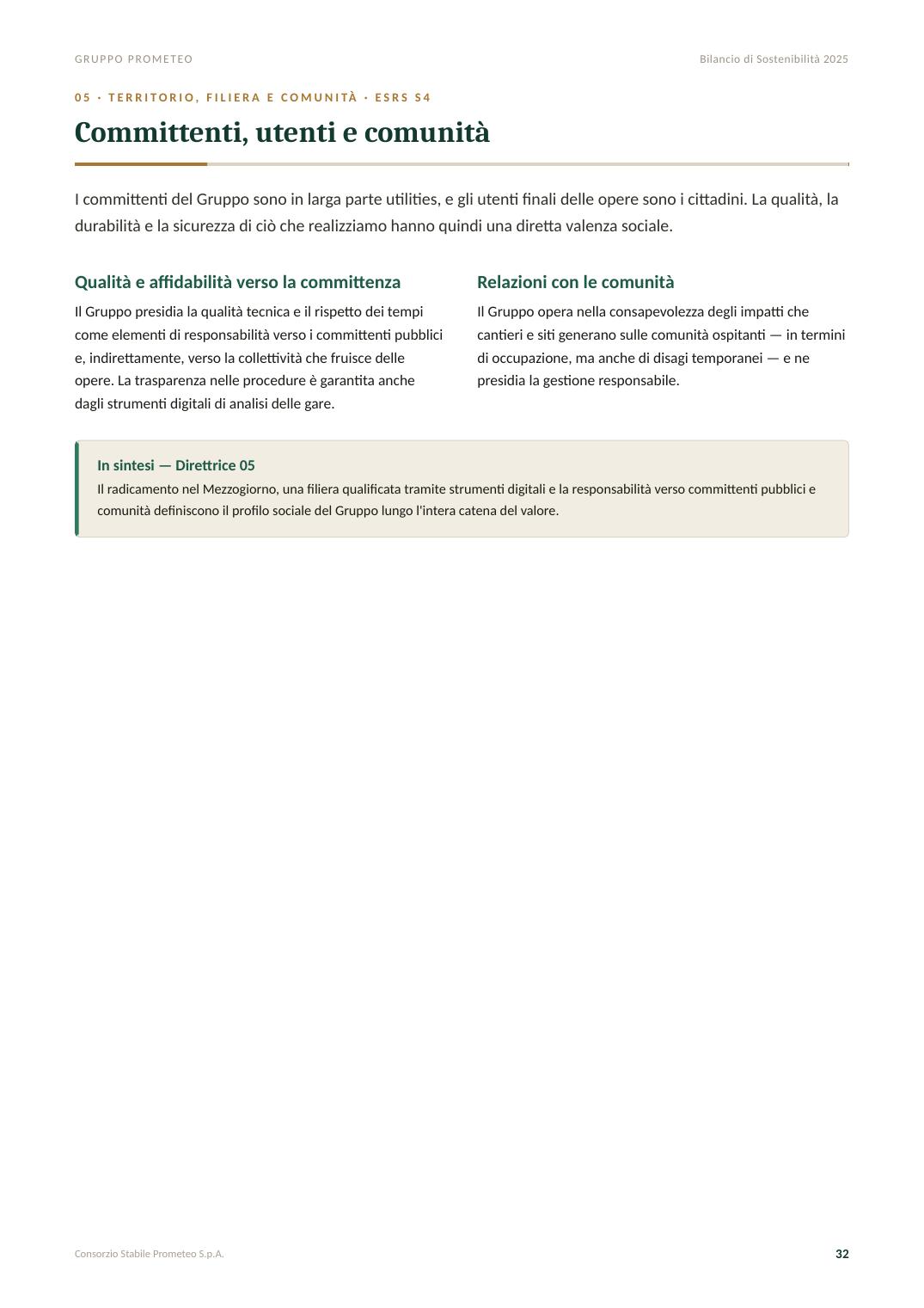 Bilancio di Sostenibilità 2025 — pagina 32