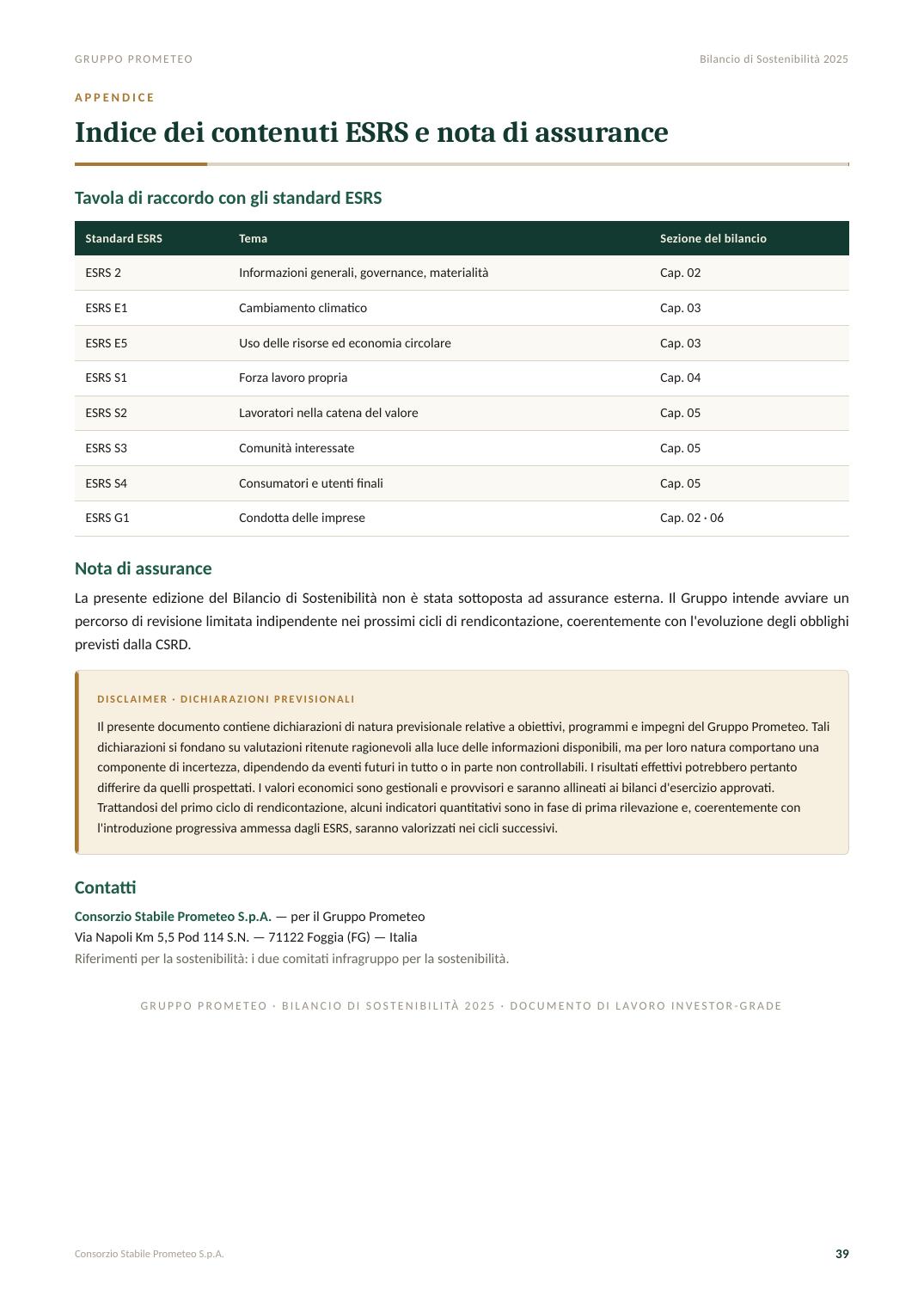 Bilancio di Sostenibilità 2025 — pagina 39