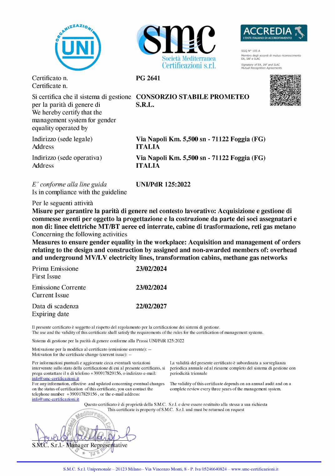 Certificazione Parità di Genere — pagina 1
