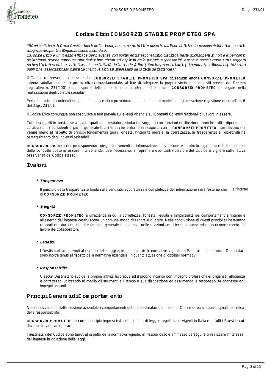 Codice Etico — pagina 2