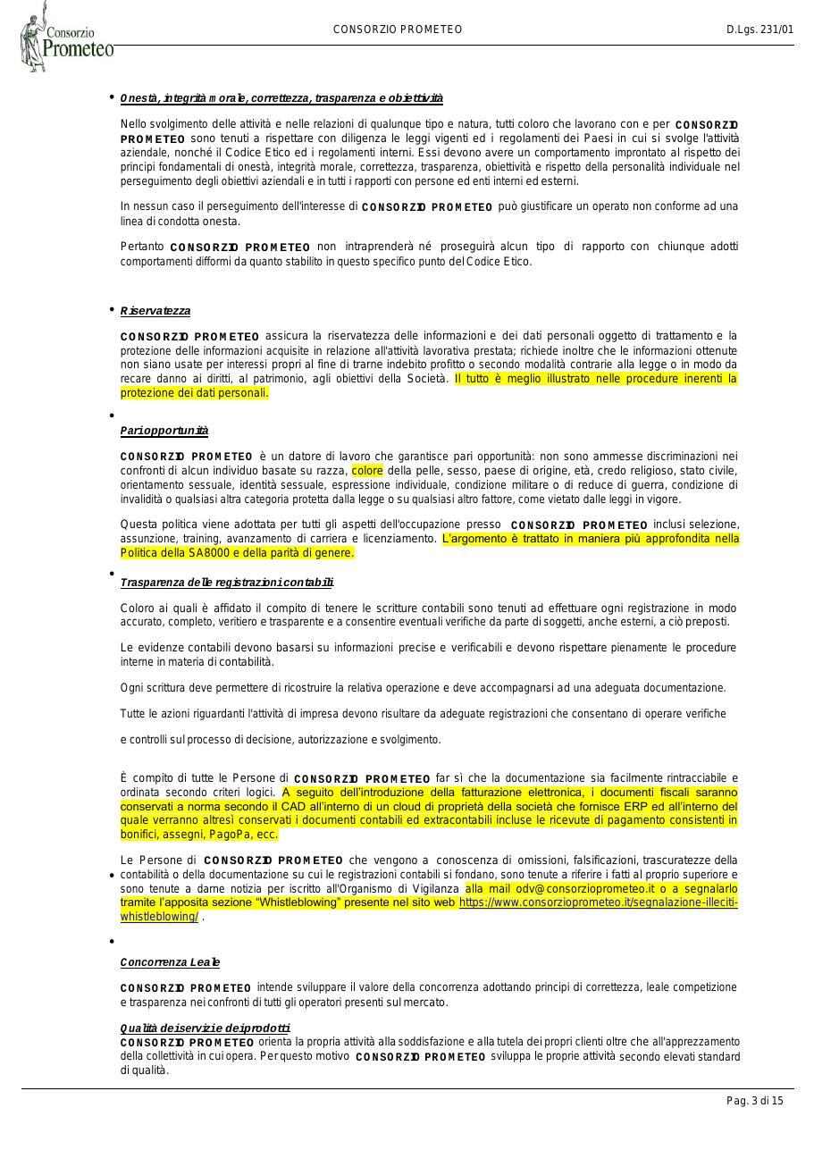 Codice Etico — pagina 3