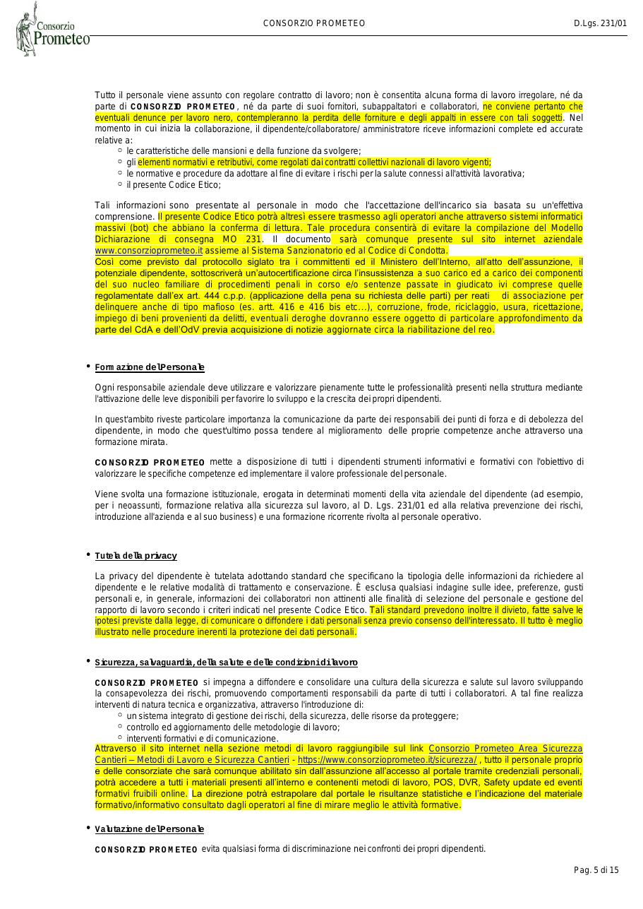 Codice Etico — pagina 5