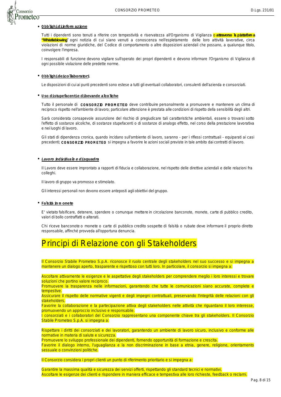 Codice Etico — pagina 8
