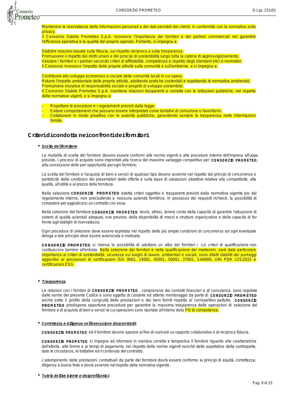 Codice Etico — pagina 9