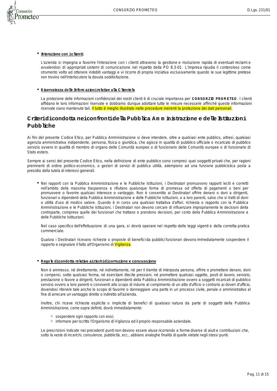 Codice Etico — pagina 11