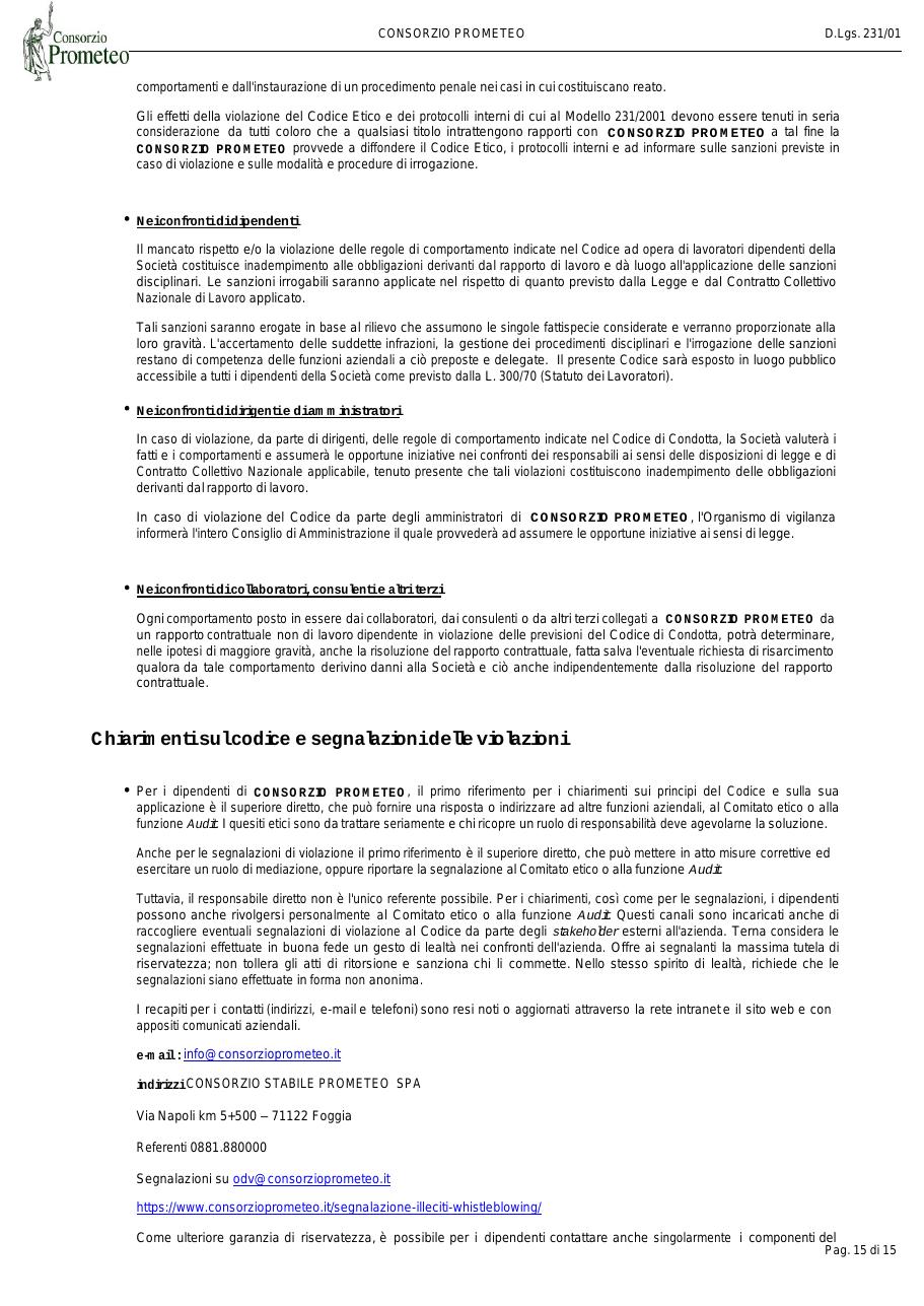 Codice Etico — pagina 15