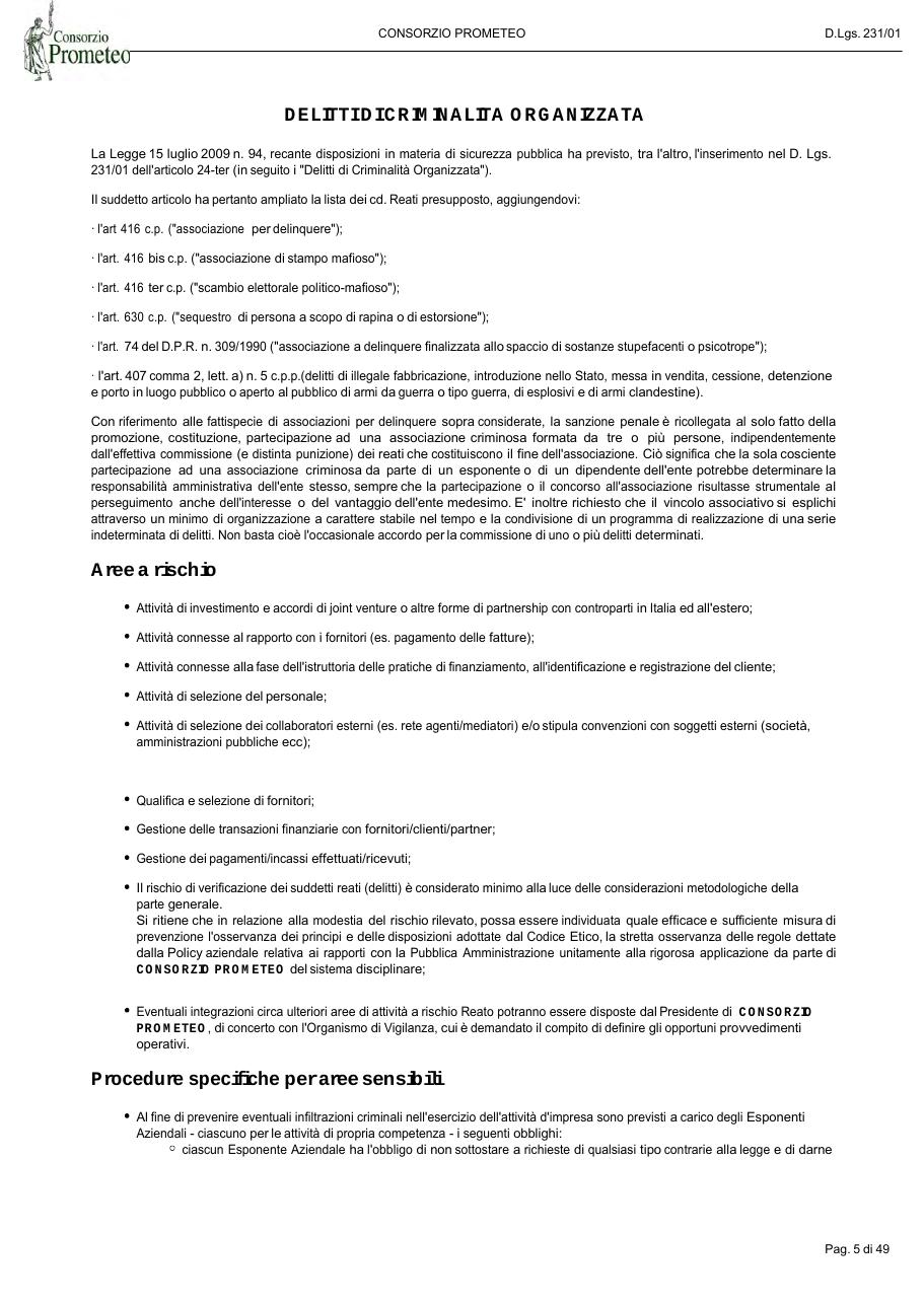 Modello Organizzativo — pagina 5