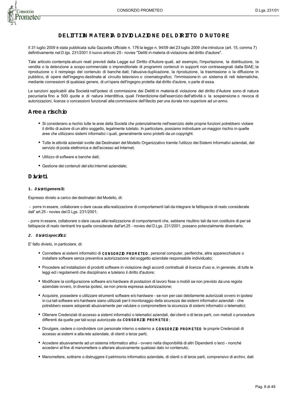 Modello Organizzativo — pagina 8