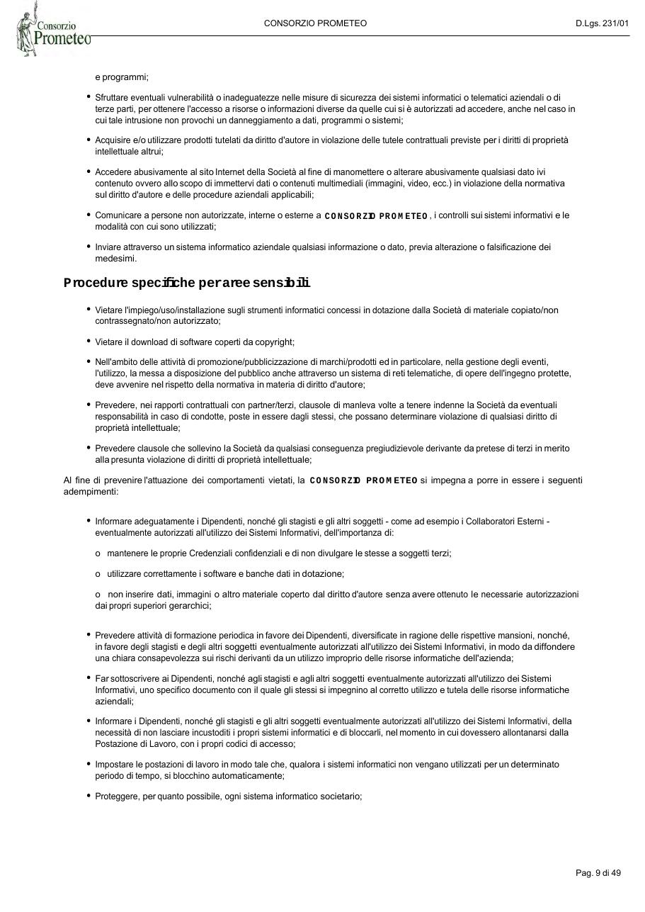 Modello Organizzativo — pagina 9