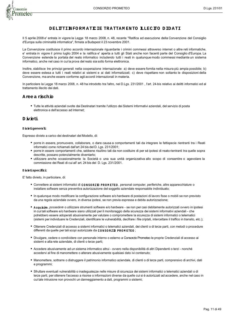 Modello Organizzativo — pagina 11