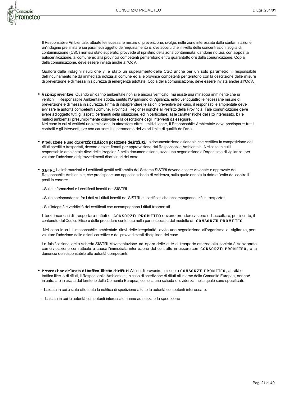 Modello Organizzativo — pagina 21