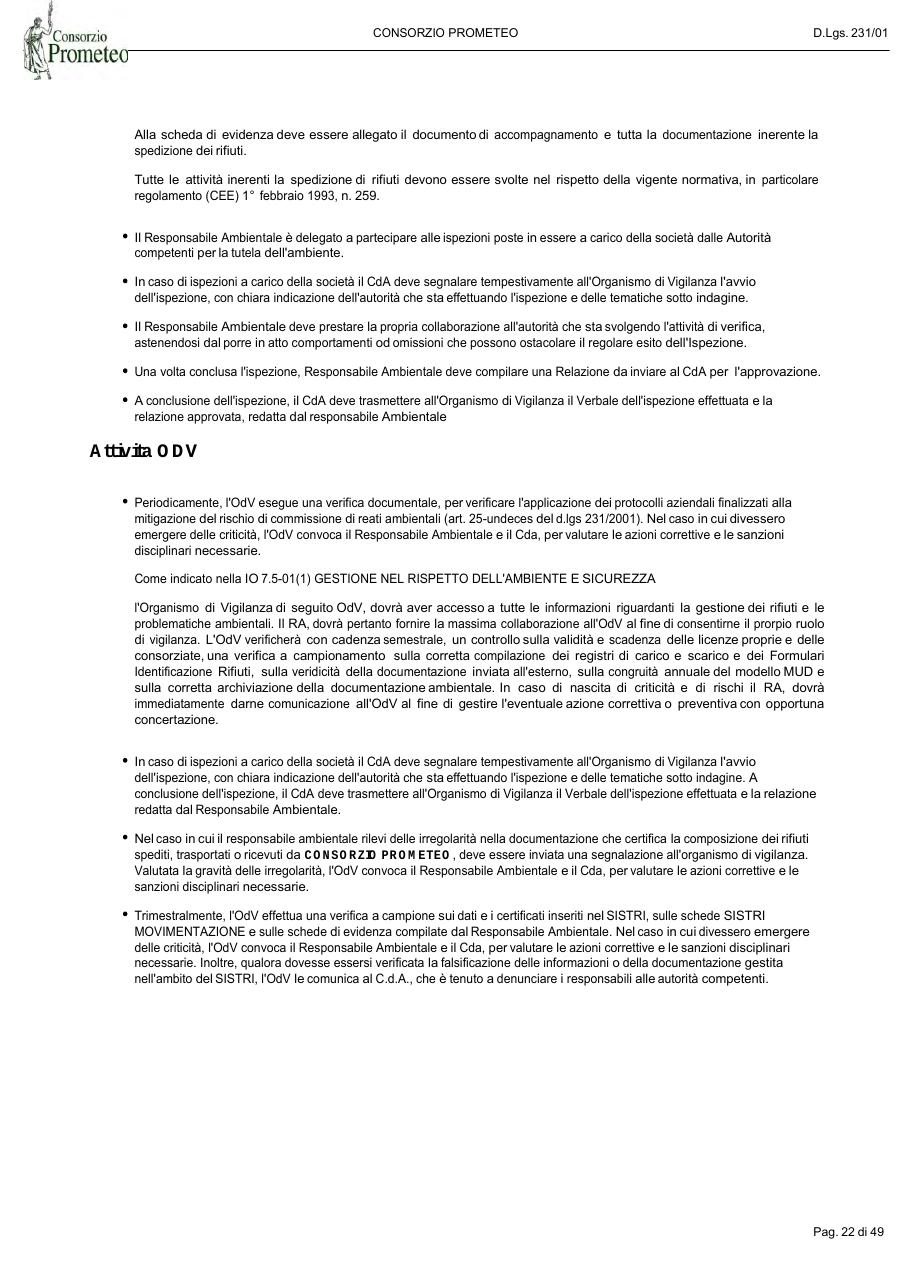 Modello Organizzativo — pagina 22