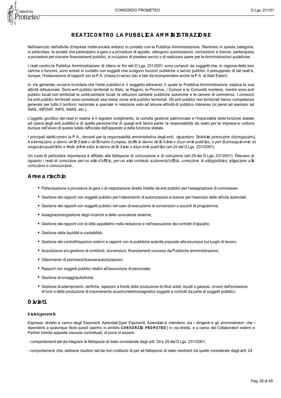 Modello Organizzativo — pagina 26