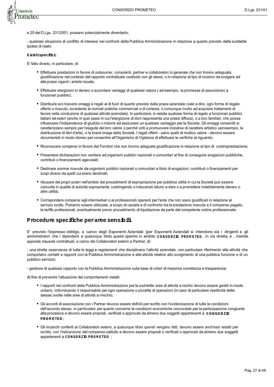 Modello Organizzativo — pagina 27
