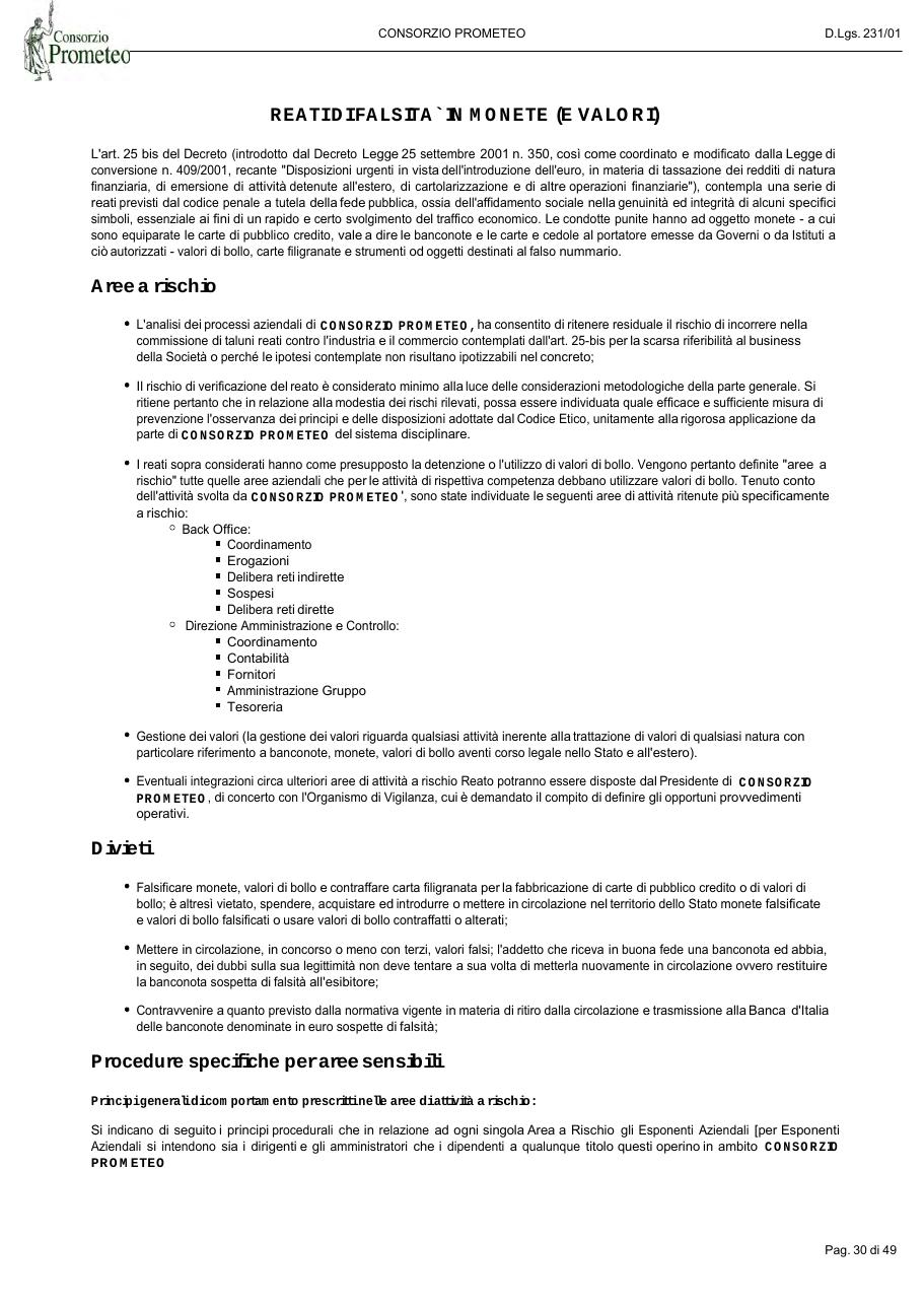 Modello Organizzativo — pagina 30