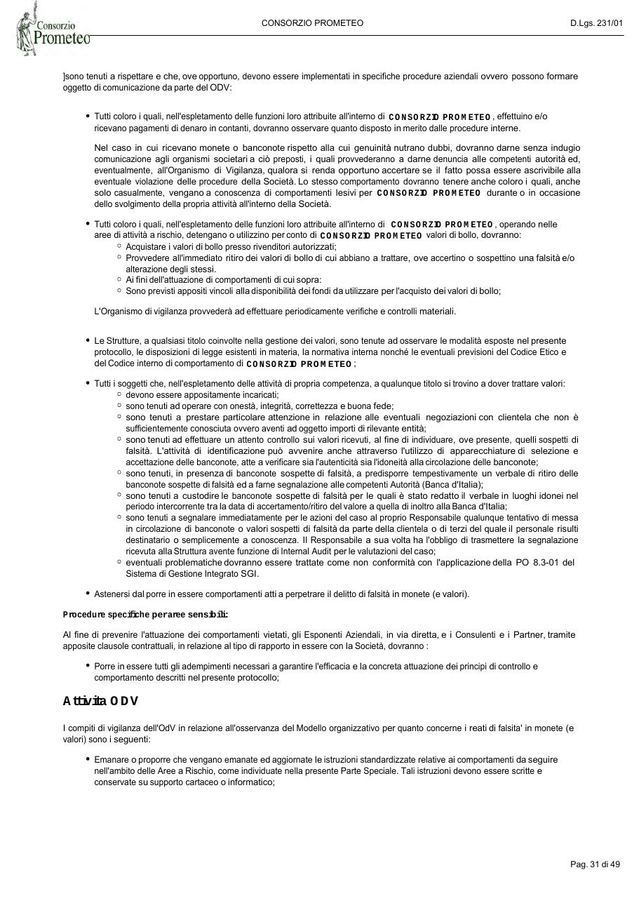 Modello Organizzativo — pagina 31