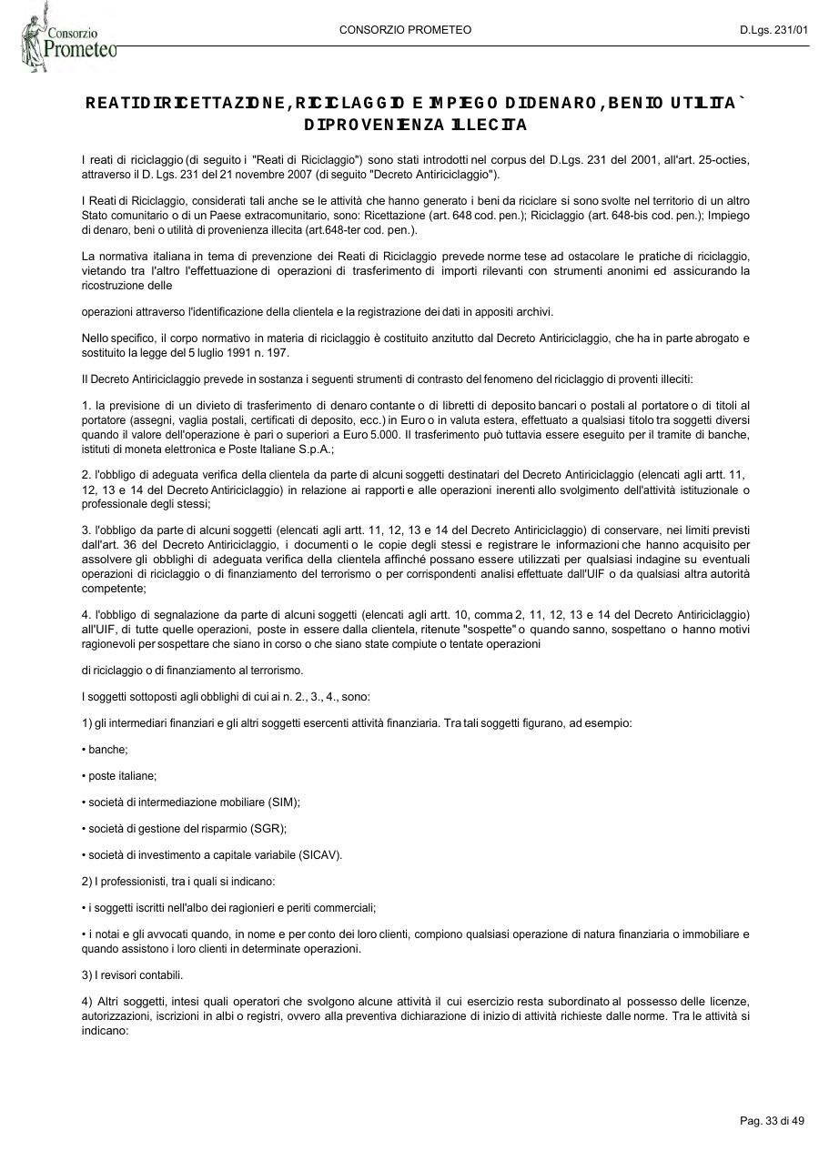 Modello Organizzativo — pagina 33