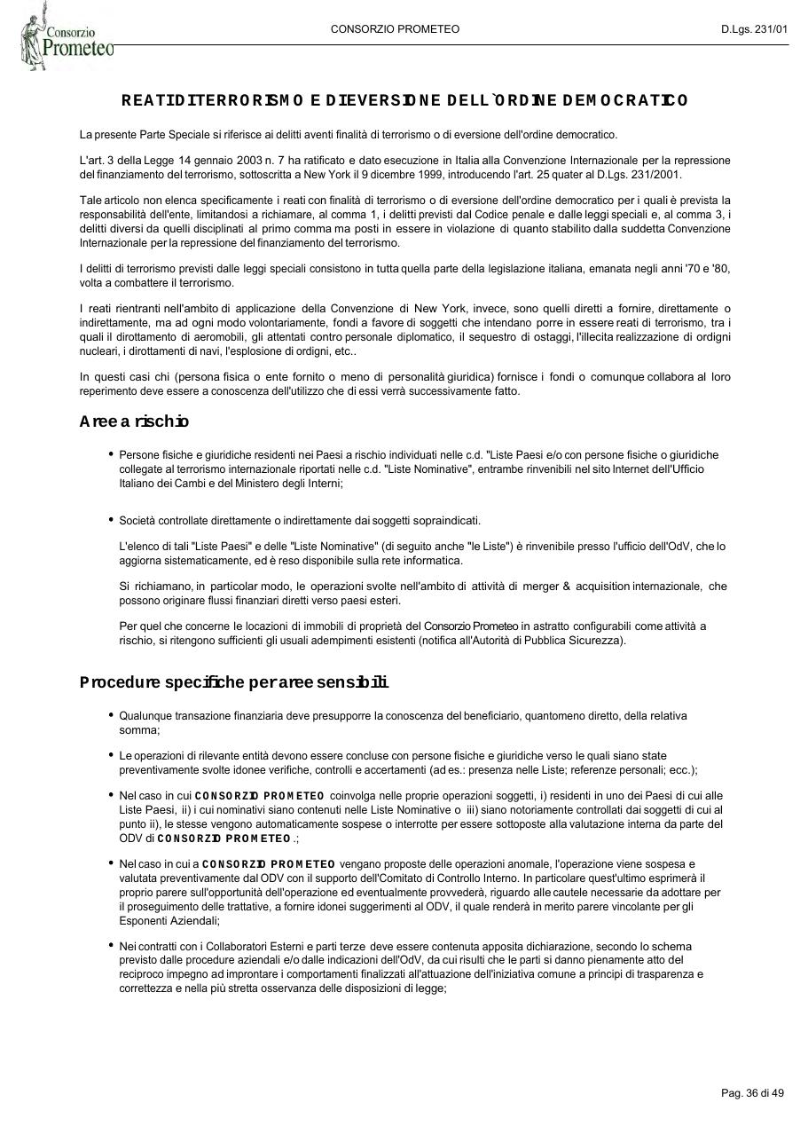 Modello Organizzativo — pagina 36