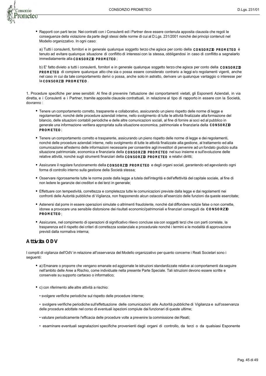 Modello Organizzativo — pagina 45