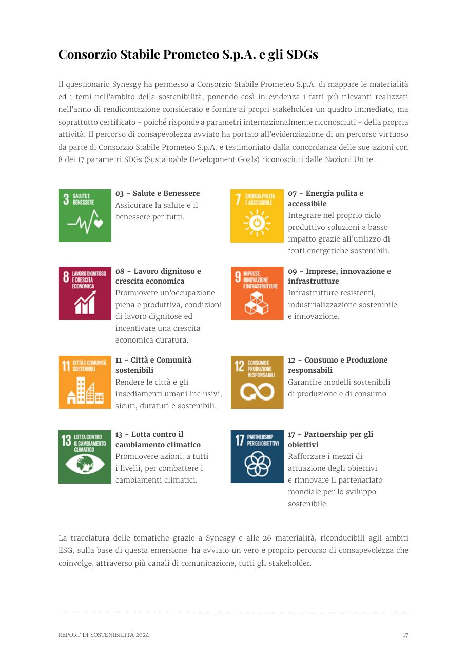 Report di Sostenibilità 2024 — pagina 17