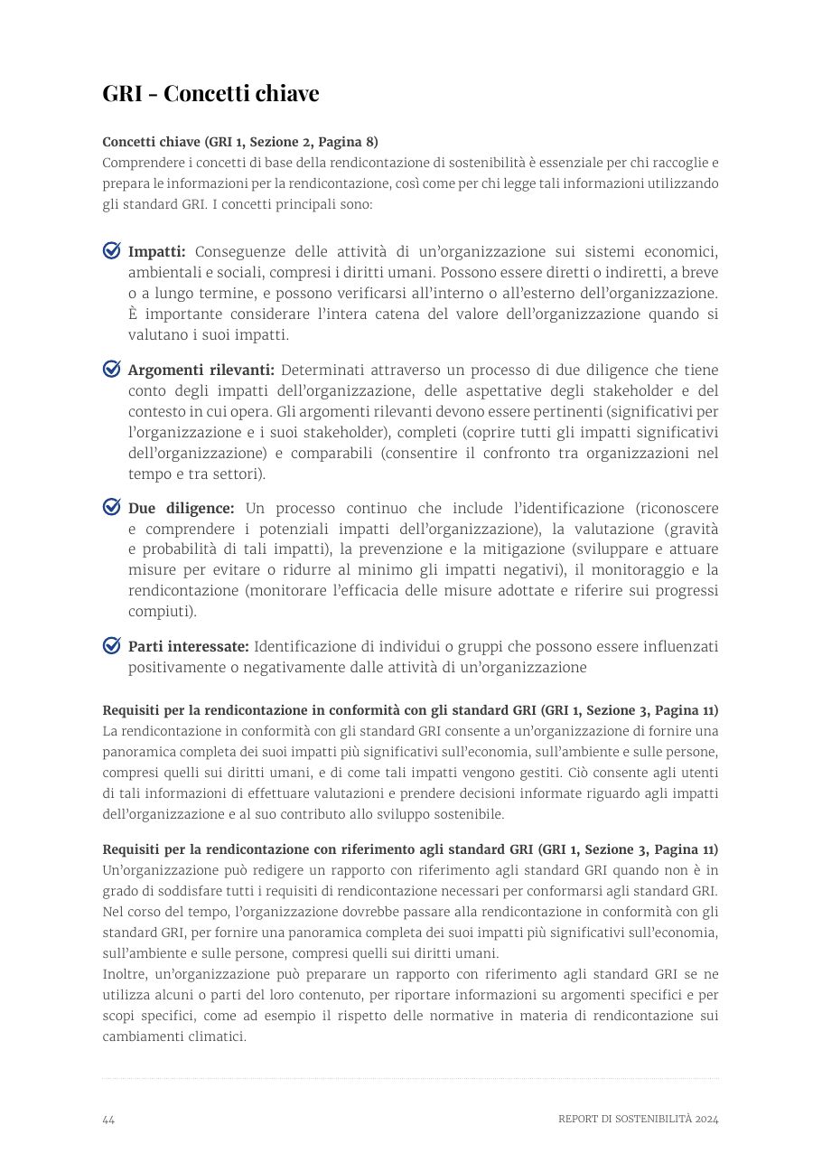 Report di Sostenibilità 2024 — pagina 44
