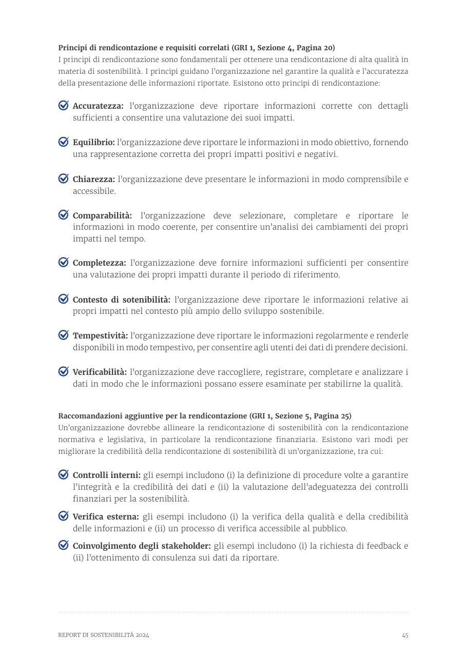 Report di Sostenibilità 2024 — pagina 45
