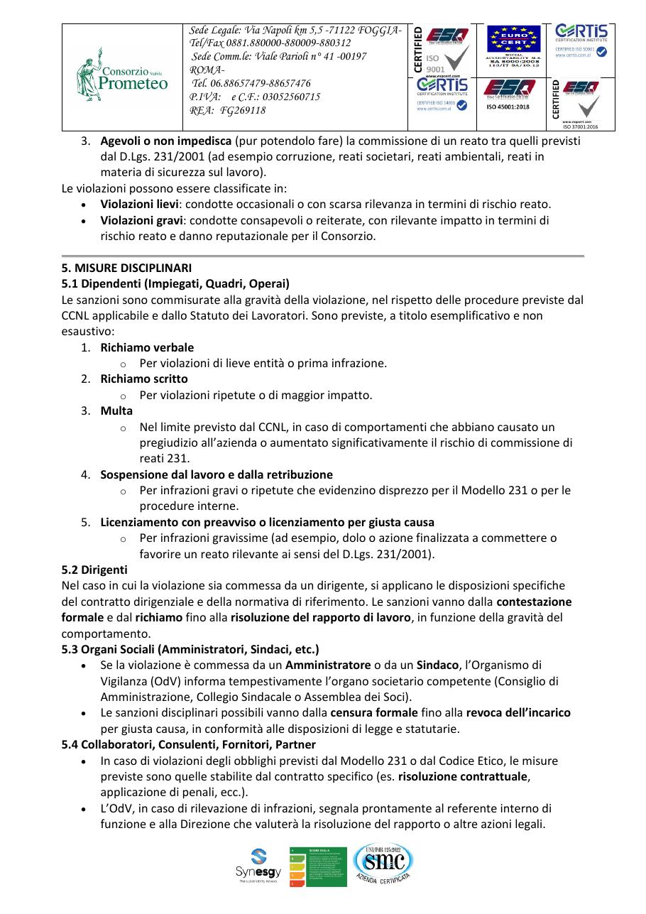 Sistema Disciplinare — pagina 2